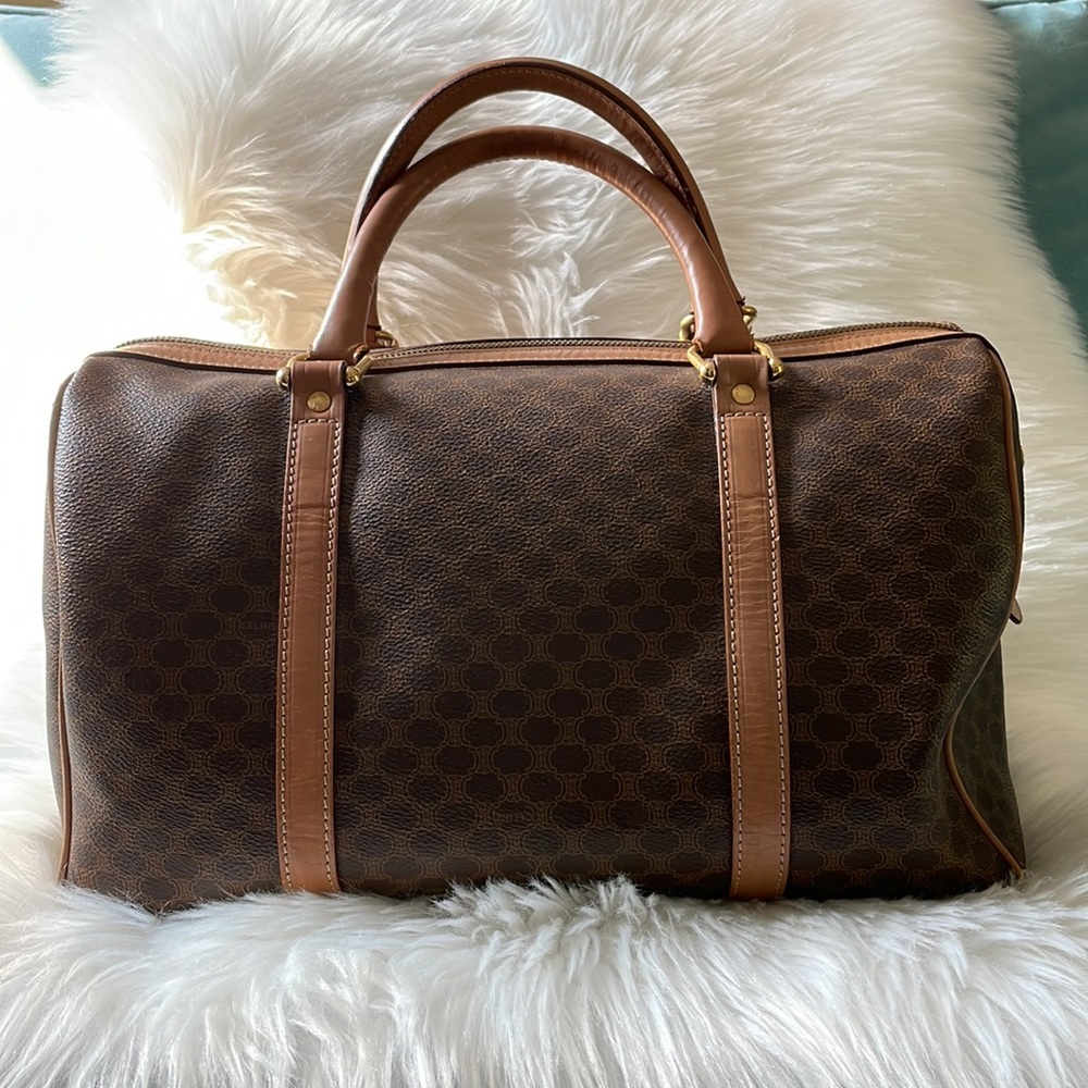 Celine Macadam M13 Boston‎ Triomphe coated canvas  bag GUC - Picture 6 of 17
